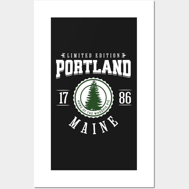 Portland Maine Pine Tree Whoopie Pie Wall Art by BubbleMench